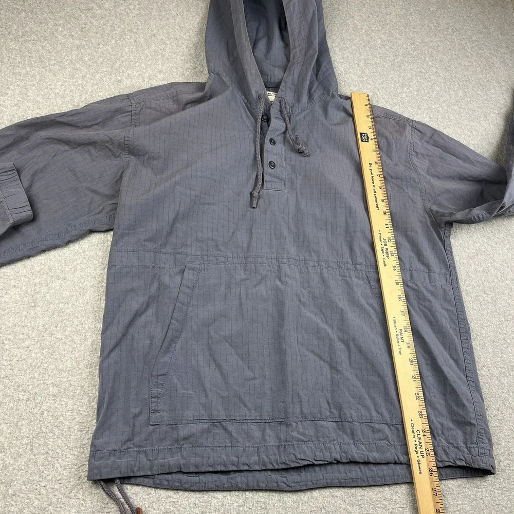 REI Rain Jacket Mens Medium Blue 1/4 Button Pullover Outdoors Lightweight